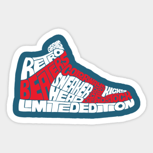 Sneakerhead detailed red white Sticker